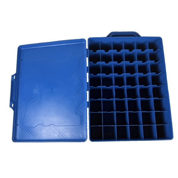 Vintage Hot Wheels Mattel 48 Car Hard Carry Case Racing Blue 44 Dale Earnhardt - Picture 3 of 7